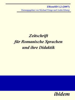 cover image of Zeitschrift für Romanische Sprachen und ihre Didaktik